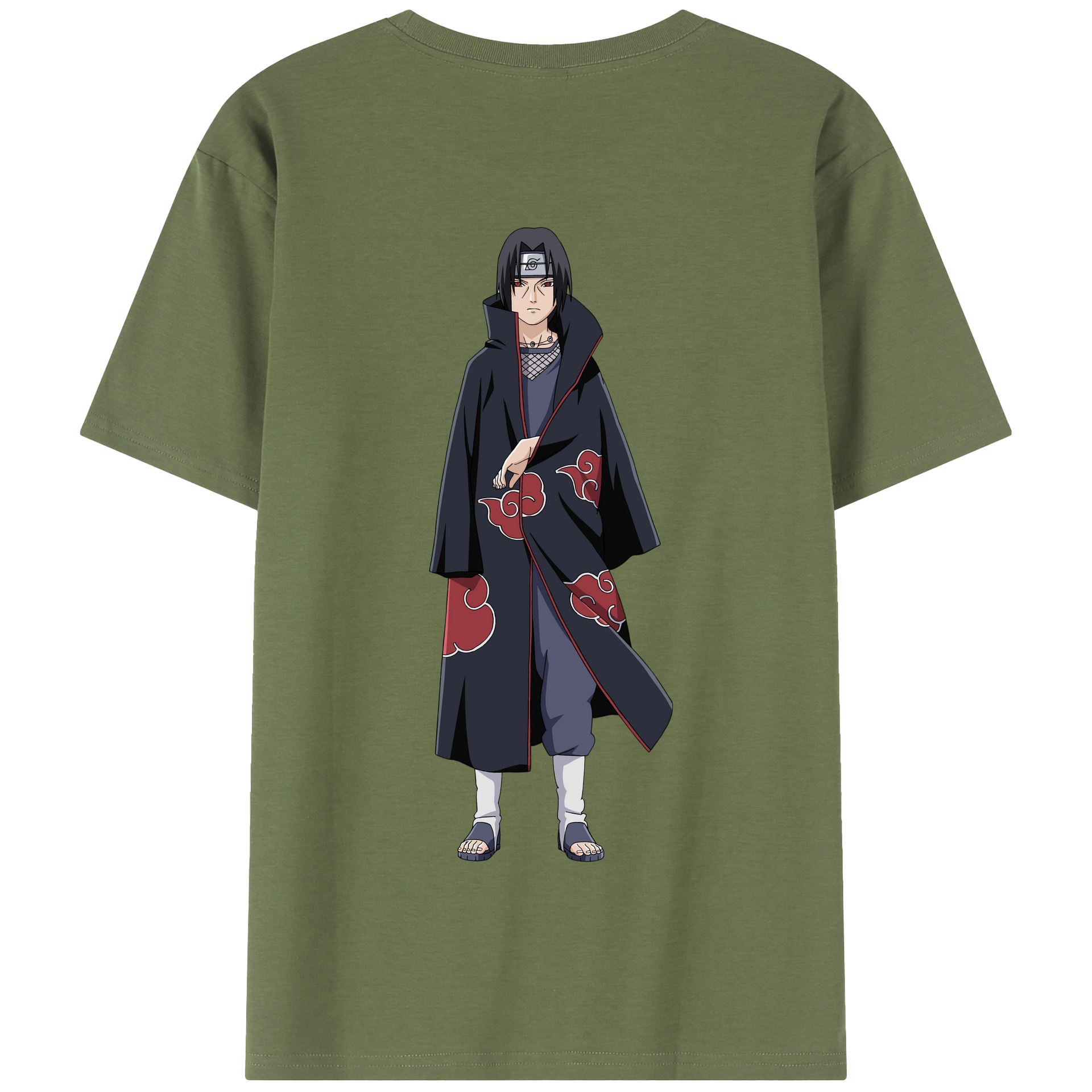 （画像用） NARUTO -ナルト- うちは イタチ Uchiha Itachi 綿100％半袖Tシャツ（背面プリント）